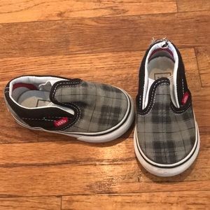 Plaid Toddler Vans Slip On Sneakers